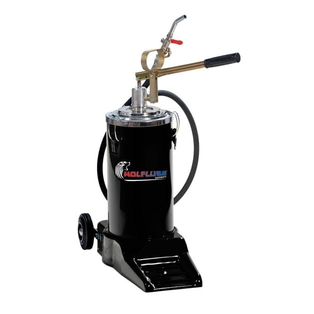 Oil Dispenser - Manual System - 4 gal Capacity - Wheeled - with 30° Spout